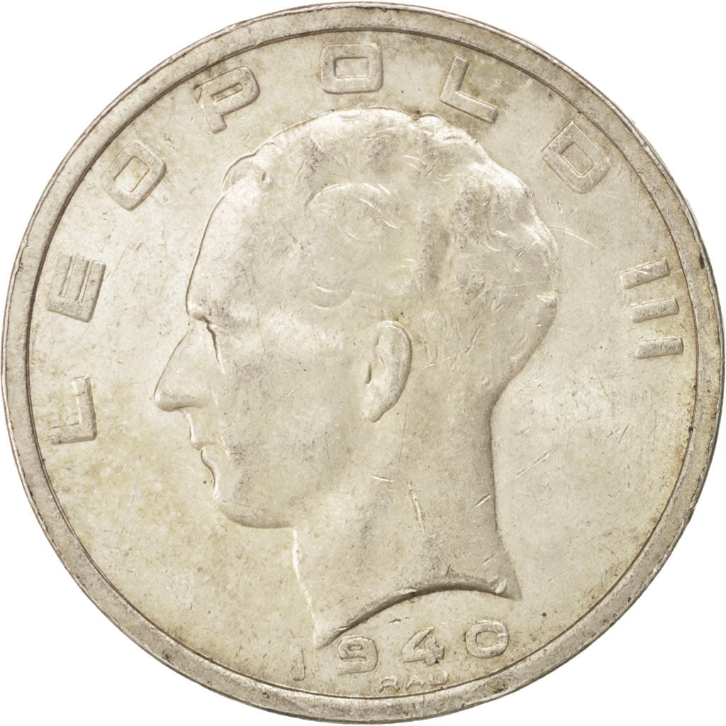 Coin, Belgium, 50 Francs, 50 Frank, 1940, AU(55-58), Silver, KM:122.1