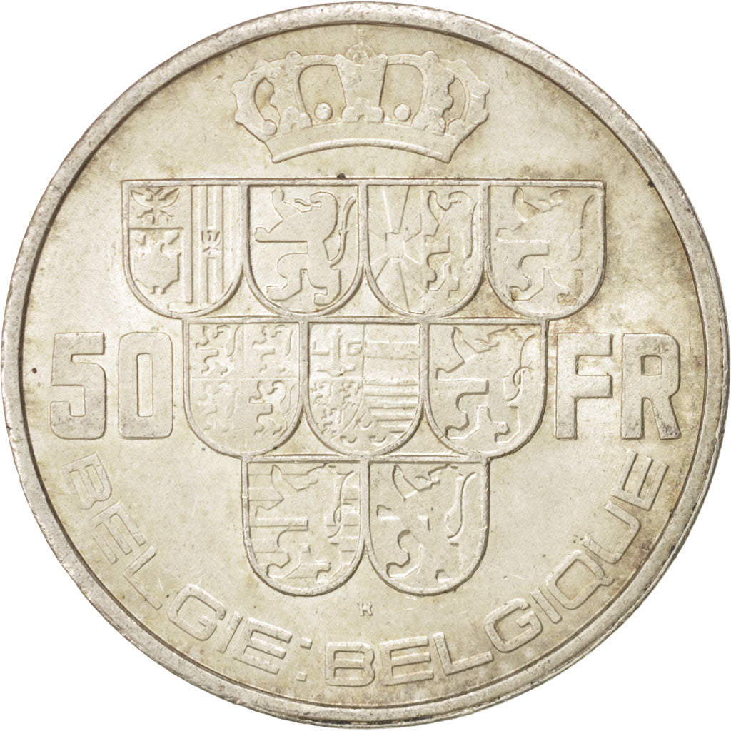 Coin, Belgium, 50 Francs, 50 Frank, 1940, AU(55-58), Silver, KM:122.1
