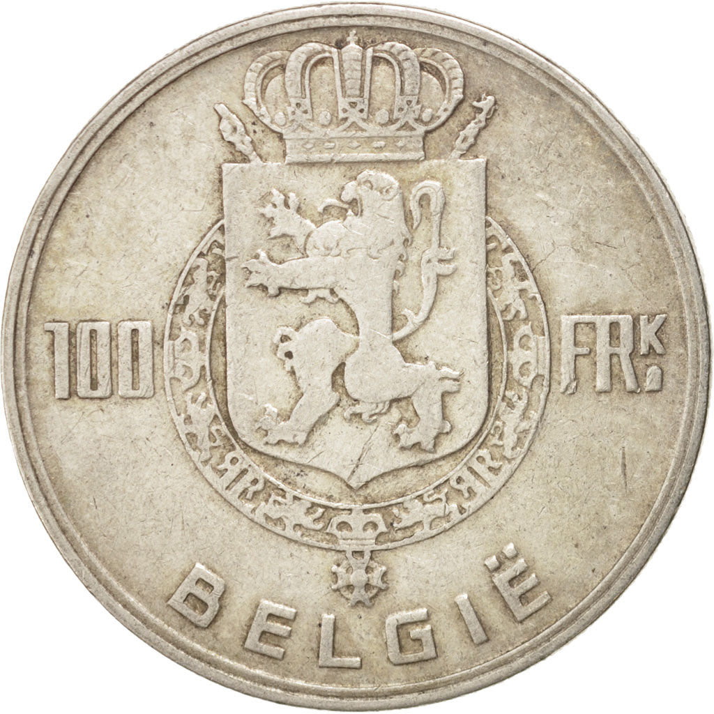 Coin, Belgium, 100 Francs, 100 Frank, 1948, VF(30-35), Silver, KM:139.1