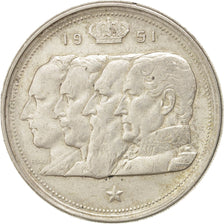 Belgium, 100 Francs, 100 Frank, 1951, EF(40-45), Silver, KM:139.1