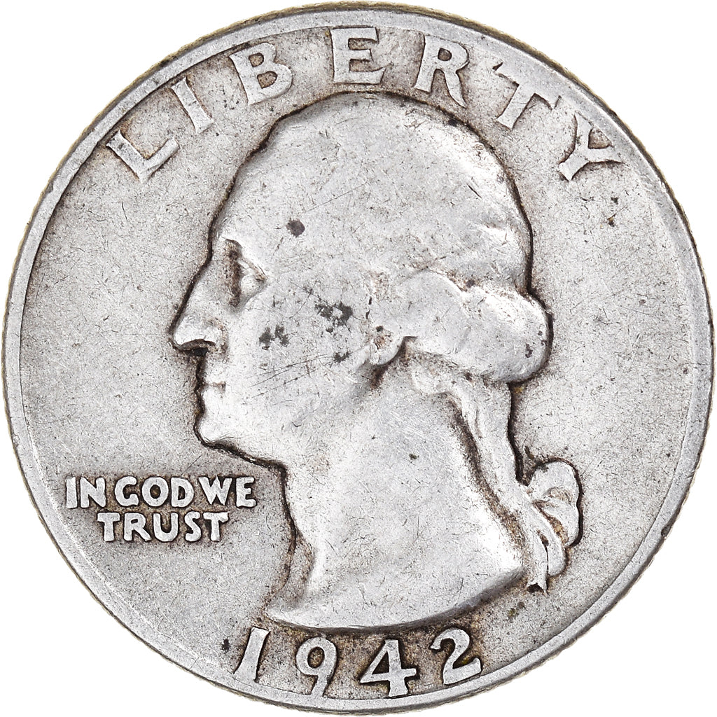 Münze, Vereinigte Staaten, Washington Quarter, Quarter, 1942, U.S. Mint