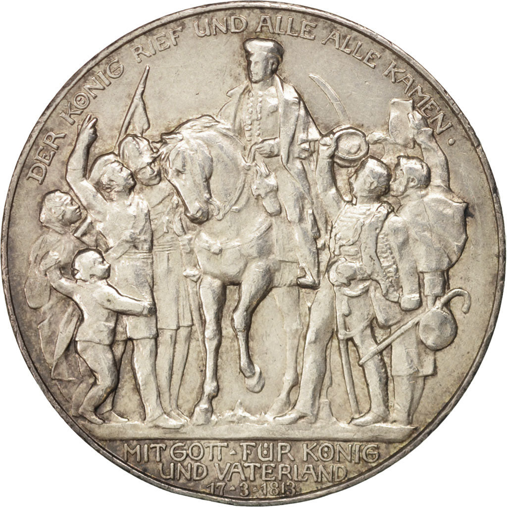 German States, PRUSSIA, Wilhelm II, 3 Mark, 1913, Berlin, Silver, KM:534