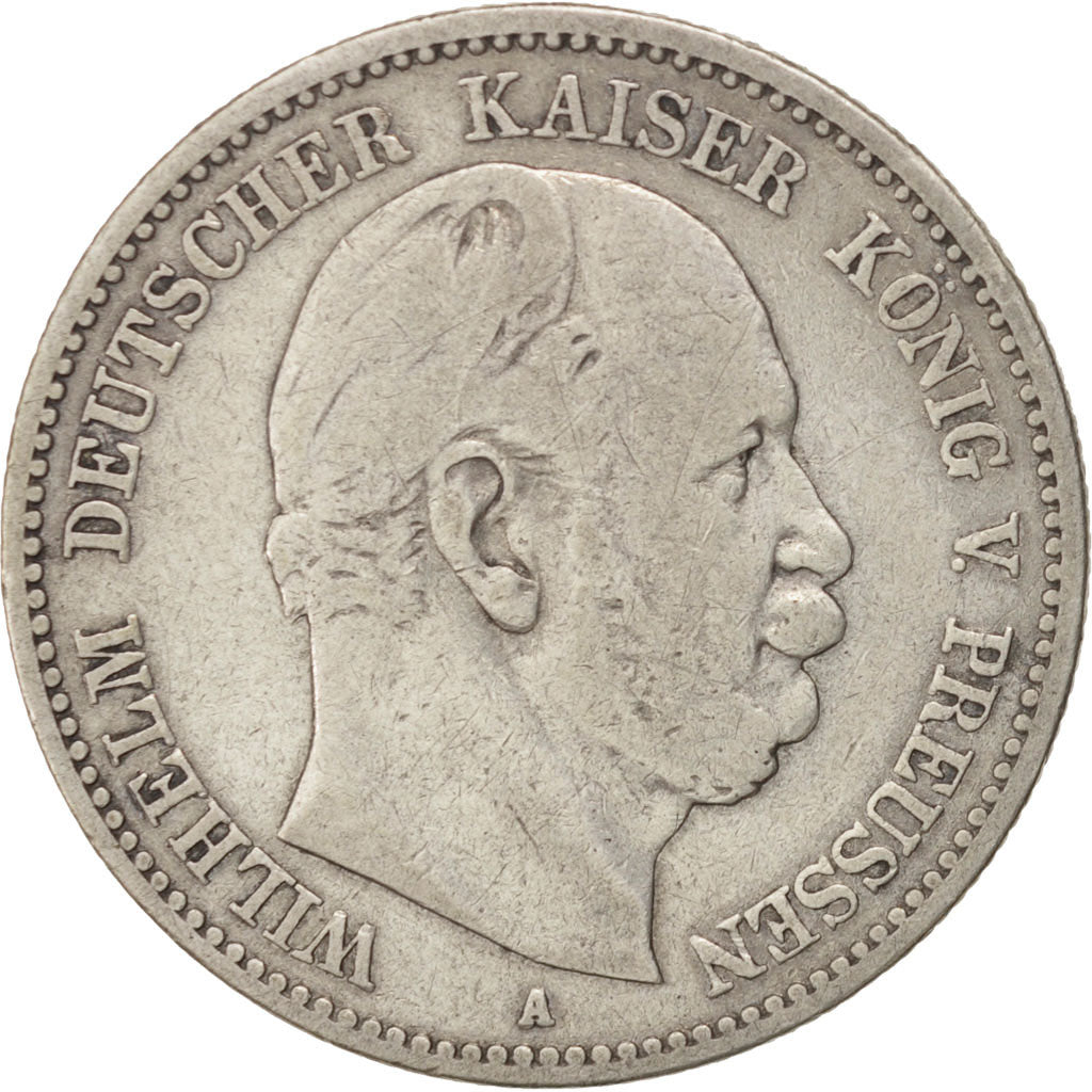 Coin, German States, PRUSSIA, Wilhelm I, 2 Mark, 1877, Berlin, VF(20-25)