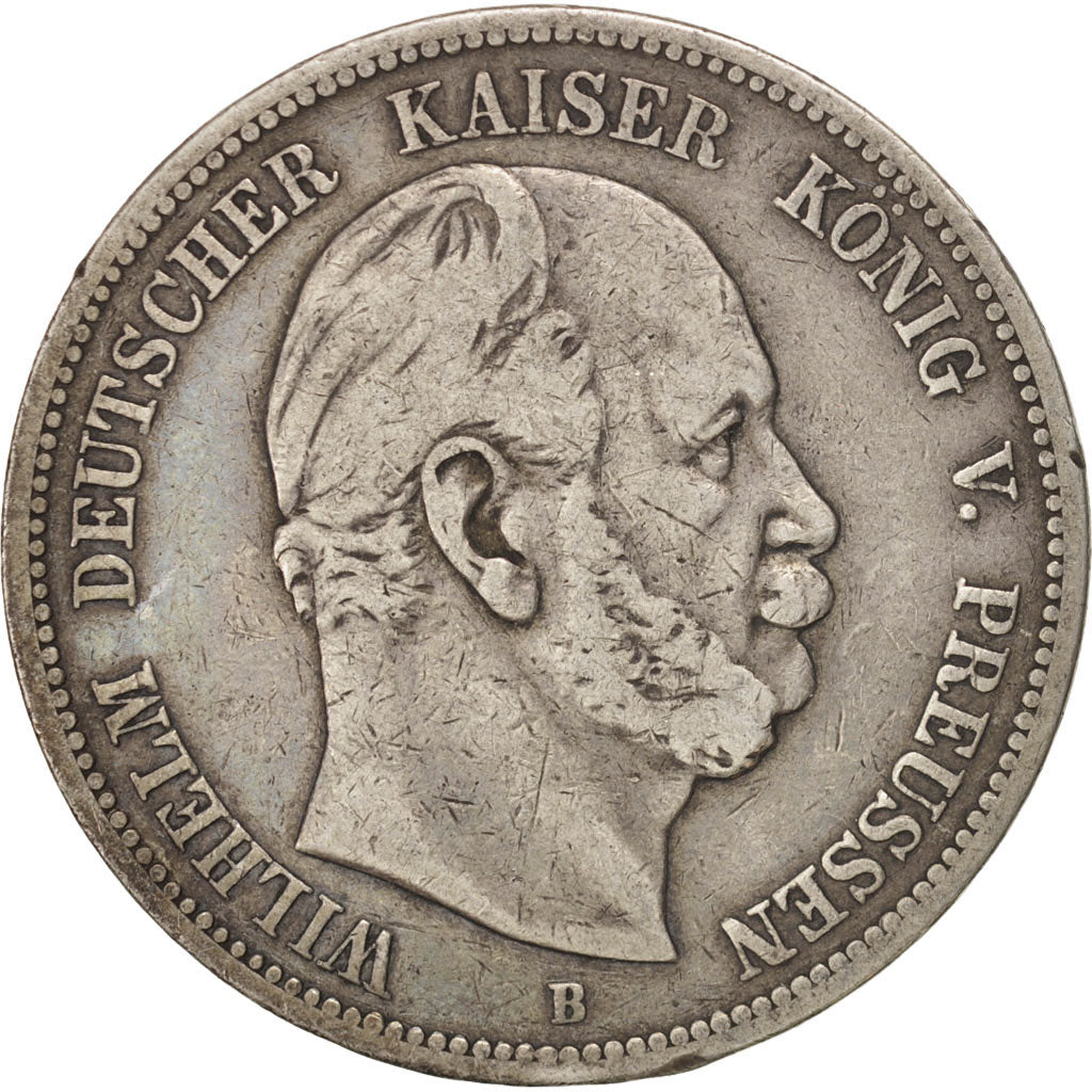 German States, PRUSSIA, Wilhelm I, 5 Mark, 1876, Hannover, Silver, KM:503