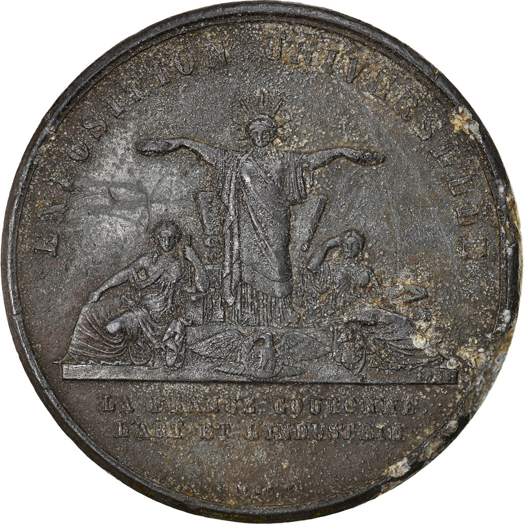 France, Medal, Second Empire, Exposition Universelle, Palais de l'Industrie