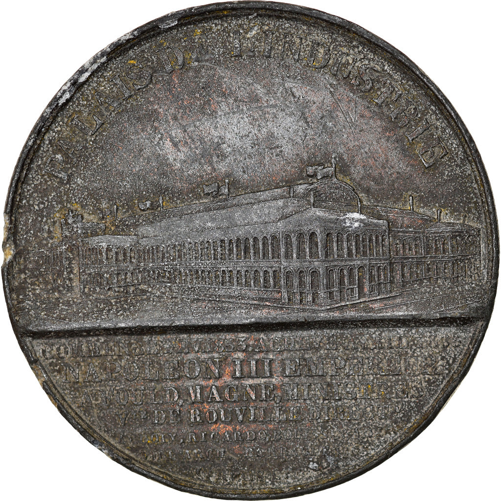 France, Medal, Second Empire, Exposition Universelle, Palais de l'Industrie