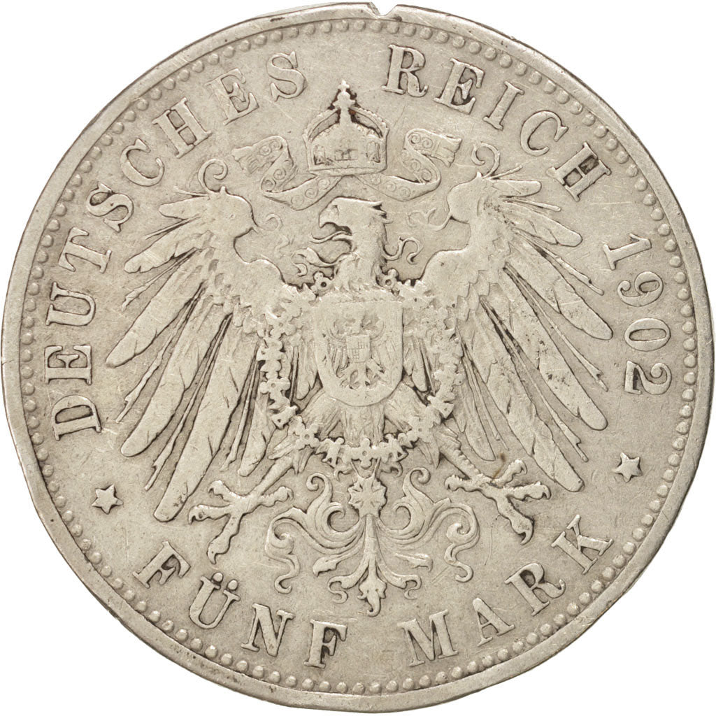 German States, BAVARIA, Otto, 5 Mark, 1902, Munich, Silver, KM:915