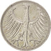 Coin, GERMANY - FEDERAL REPUBLIC, 5 Mark, 1951, Stuttgart, EF(40-45), Silver