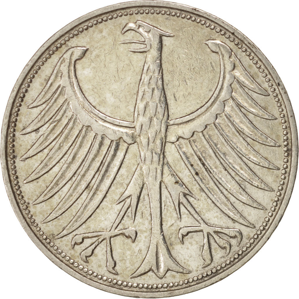 Münze, Bundesrepublik Deutschland, 5 Mark, 1951, Karlsruhe, SS, Silber
