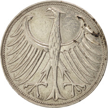 Coin, GERMANY - FEDERAL REPUBLIC, 5 Mark, 1951, Hamburg, EF(40-45), Silver