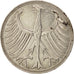 Coin, GERMANY - FEDERAL REPUBLIC, 5 Mark, 1951, Hamburg, EF(40-45), Silver