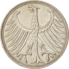 GERMANY - FEDERAL REPUBLIC, 5 Mark, 1956, Hamburg, EF(40-45), Silver, KM:112.1