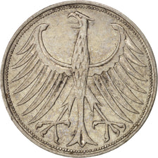 GERMANIA - REPUBBLICA FEDERALE, 5 Mark, 1957, Hamburg, BB, Argento, KM:112.1