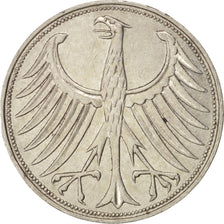 GERMANY - FEDERAL REPUBLIC, 5 Mark, 1958, Munich, EF(40-45), Silver, KM:112.1