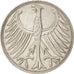 Coin, GERMANY - FEDERAL REPUBLIC, 5 Mark, 1958, Karlsruhe, EF(40-45), Silver