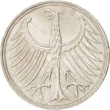 GERMANY - FEDERAL REPUBLIC, 5 Mark, 1963, Stuttgart, AU(55-58), Silver, KM:112.1