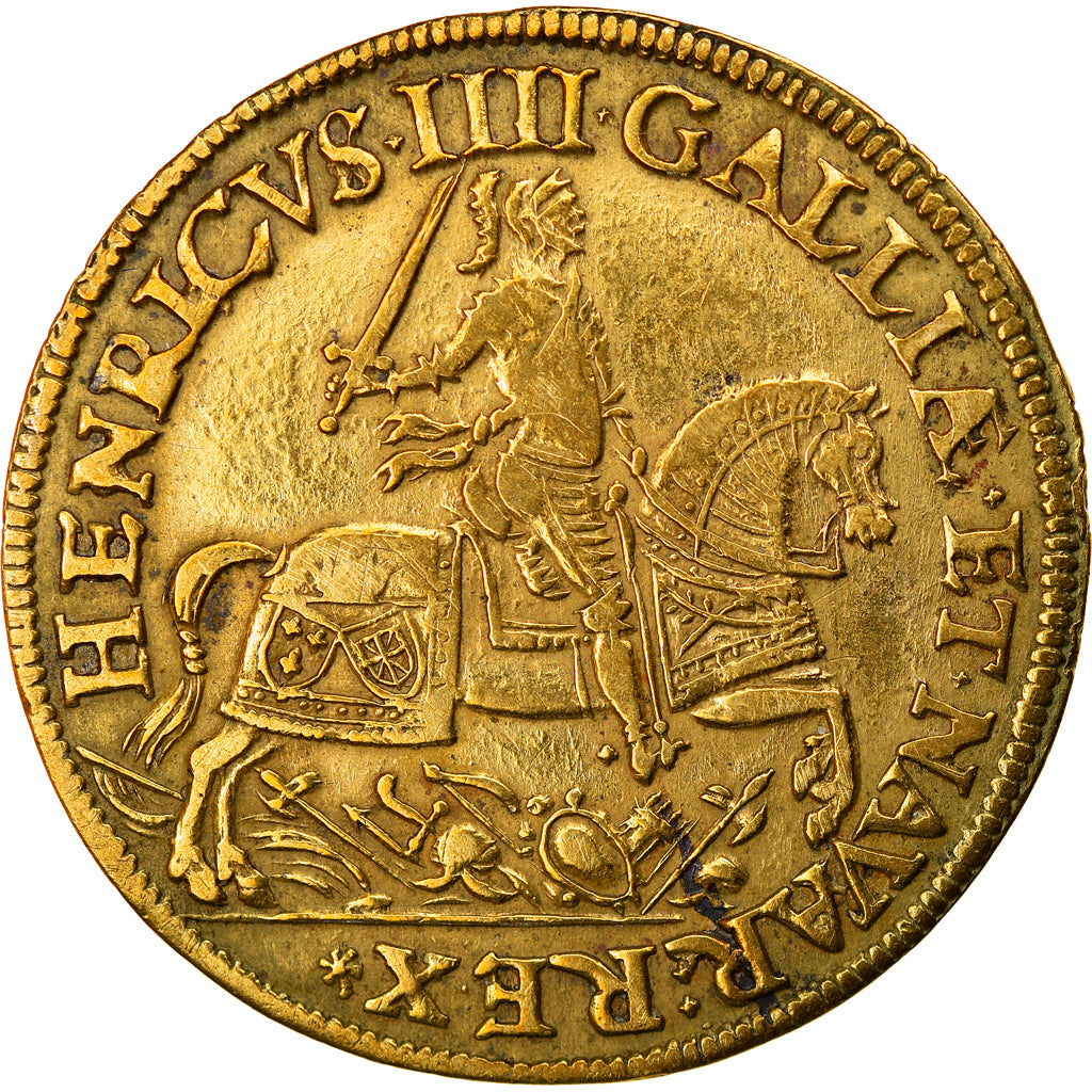 France, Jeton, Henri IV Le Grand, History, 1596, SUP, Laiton, Feuardent:11861