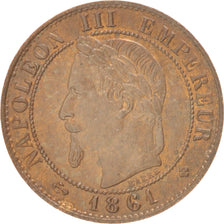 Moneta, Francia, Napoleon III, Napoléon III, Centime, 1861, Strasbourg, SPL-