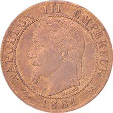Moneta, Francia, Napoleon III, Napoléon III, Centime, 1861, Bordeaux, BB+