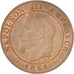 Coin, France, Napoleon III, Napoléon III, Centime, 1861, Bordeaux, AU(50-53)