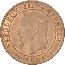 France, Napoléon III, Centime, 1861, Bordeaux, AU(55-58), Bronze, KM:795.3