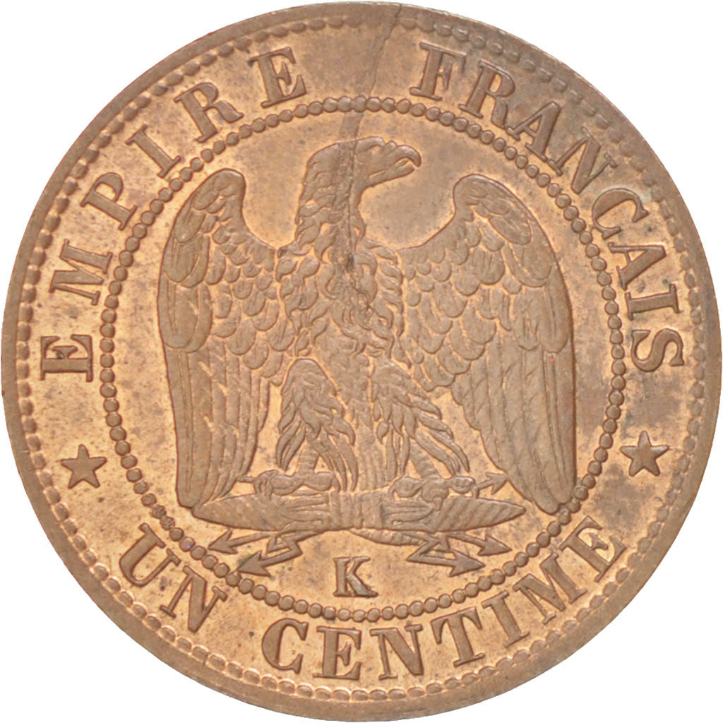 France, Napoléon III, Centime, 1861, Bordeaux, AU(55-58), Bronze, KM:795.3