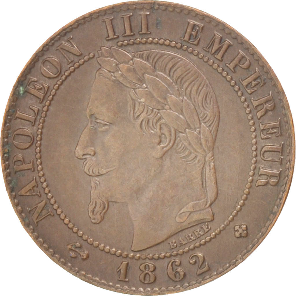 Münze, Frankreich, Napoleon III, Napoléon III, Centime, 1862, Strasbourg, SS+