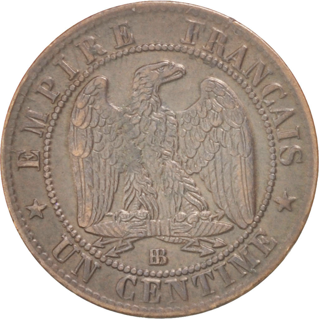 Moneta, Francia, Napoleon III, Napoléon III, Centime, 1862, Strasbourg, SPL-