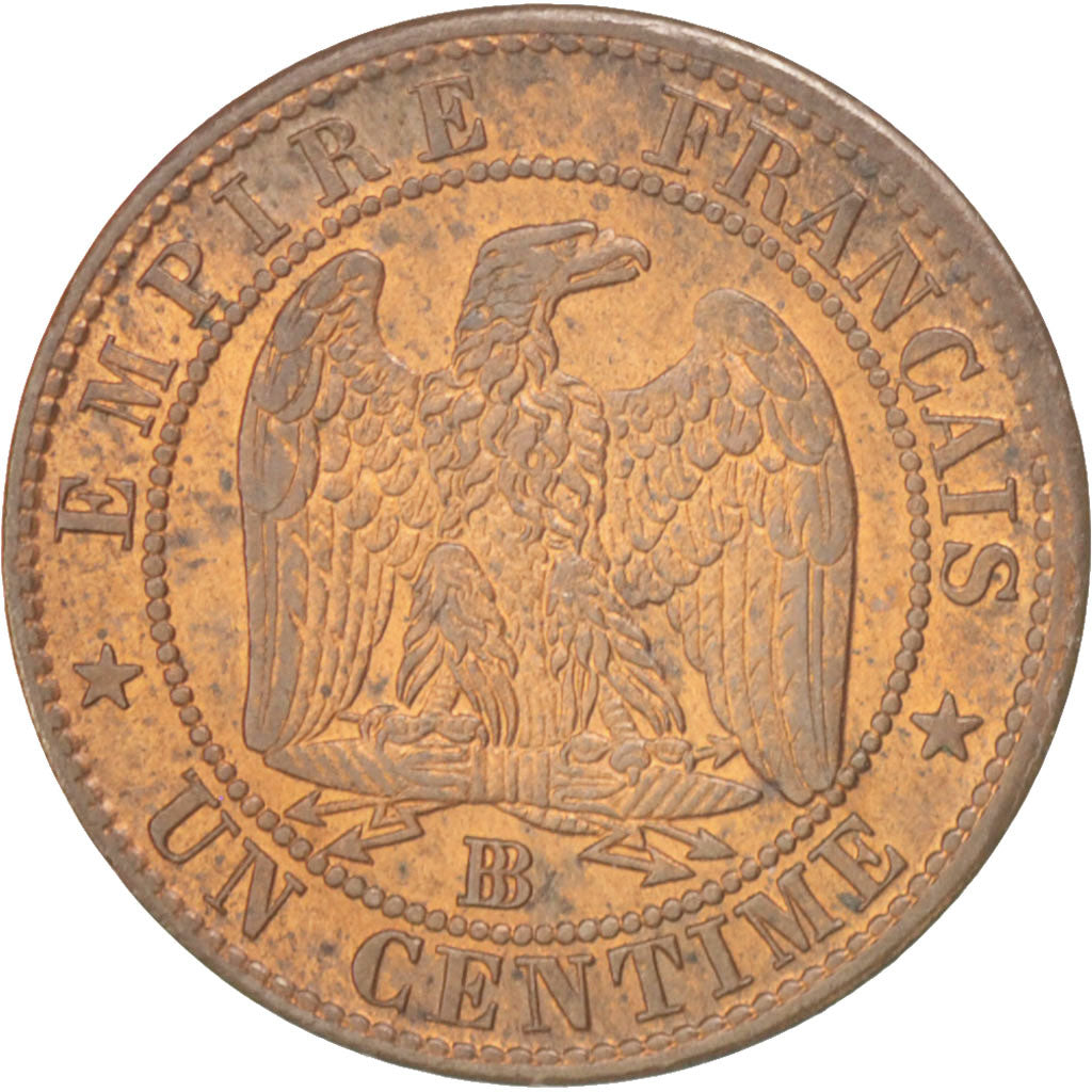 Moneda, Francia, Napoleon III, Napoléon III, Centime, 1862, Strasbourg, EBC
