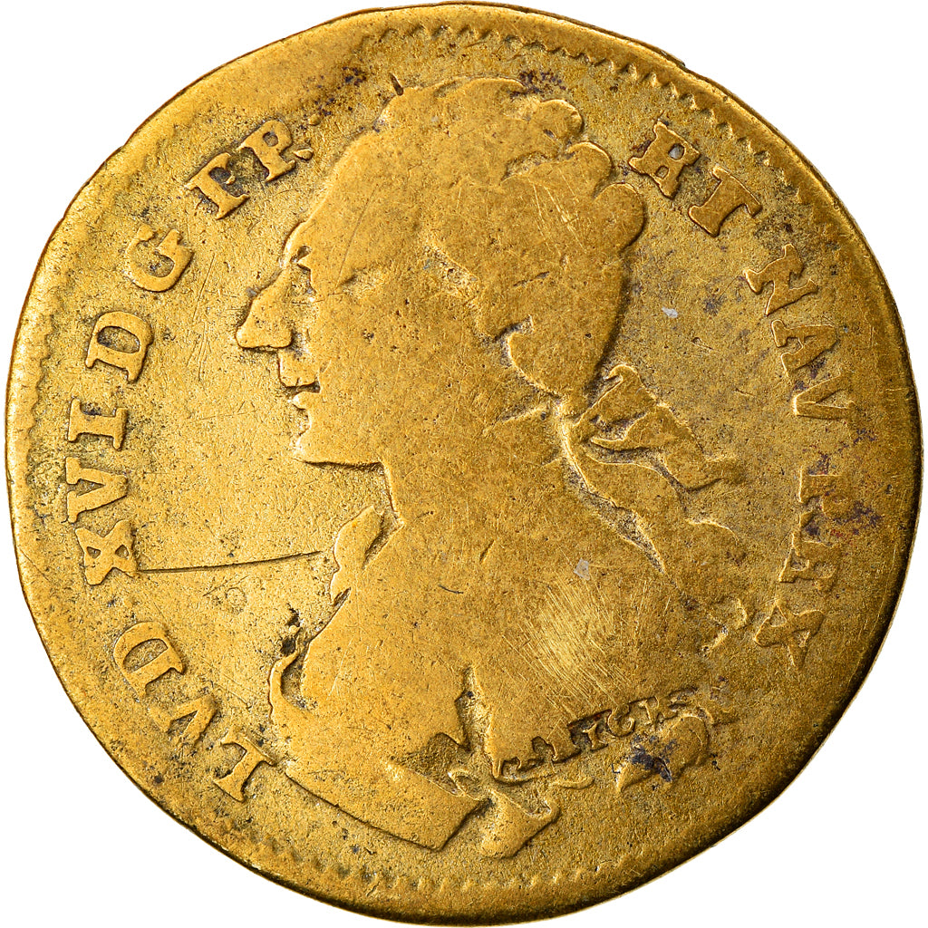 France, Token, Louis XVI, omnibus Non Sibi, History, VG(8-10), Brass