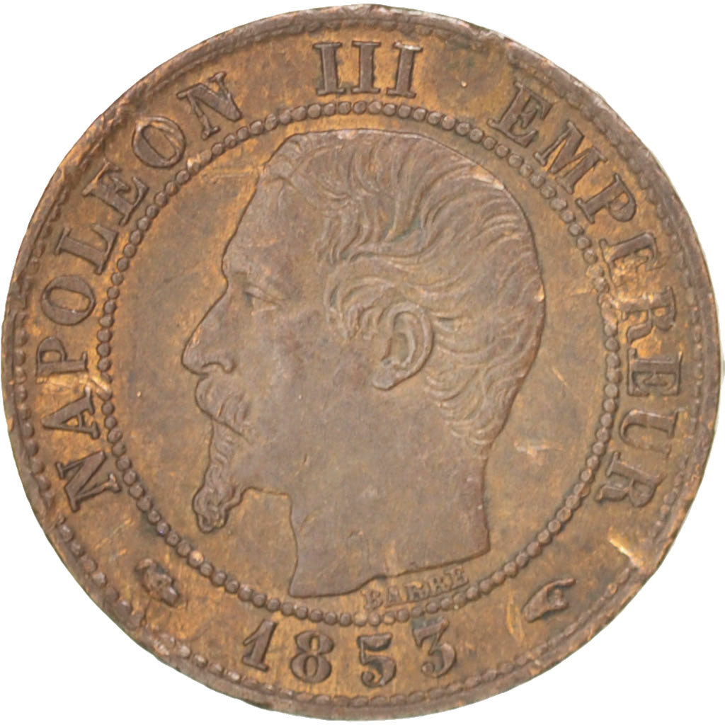 Moneta, Francia, Napoleon III, Napoléon III, Centime, 1853, Paris, BB, Bronzo