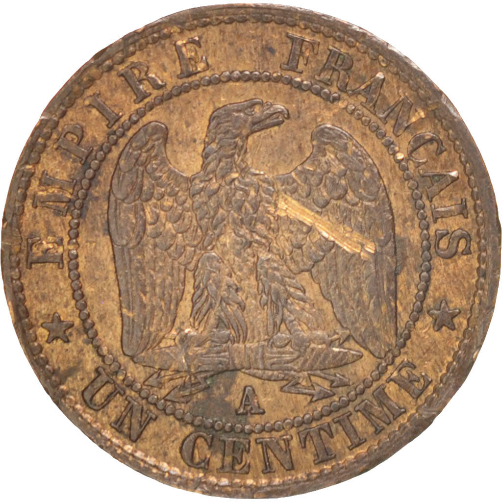 Moneta, Francia, Napoleon III, Napoléon III, Centime, 1853, Paris, BB, Bronzo