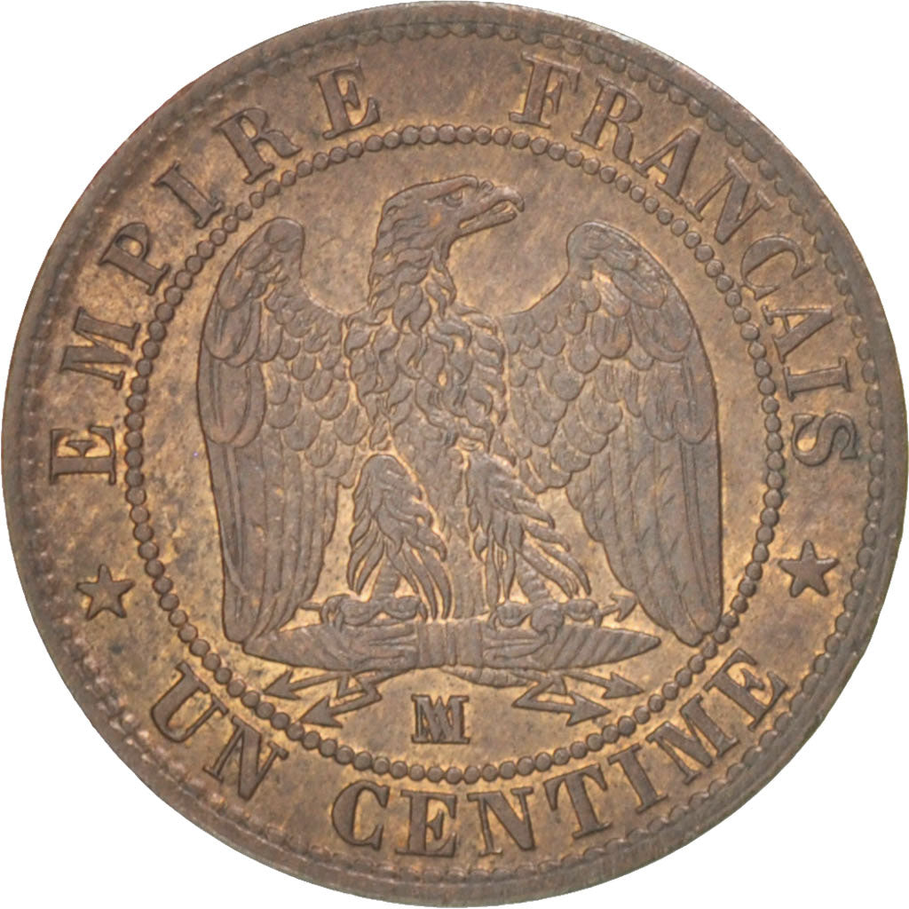 Moneda, Francia, Napoleon III, Napoléon III, Centime, 1854, Marseille, EBC