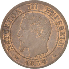 Monnaie, France, Napoleon III, Napoléon III, Centime, 1854, Marseille, SUP