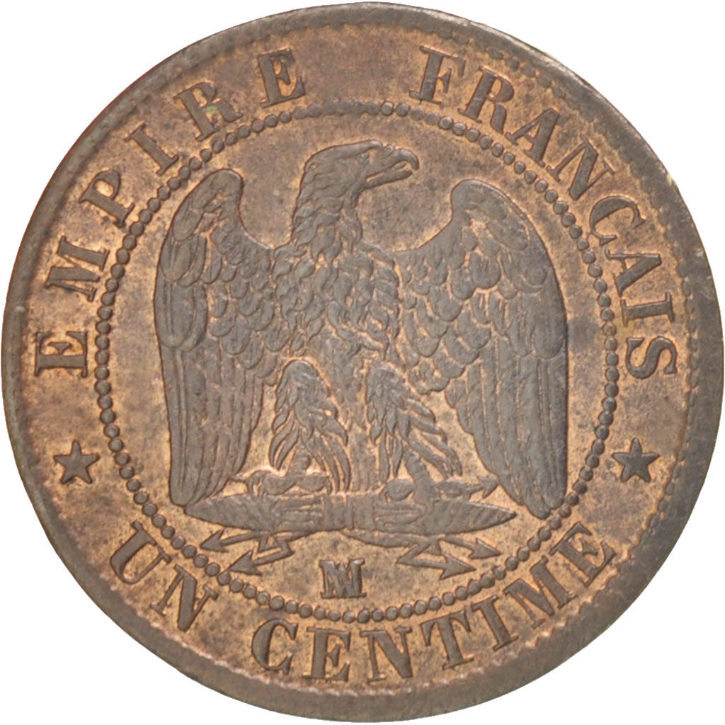 Coin, France, Napoleon III, Napoléon III, Centime, 1854, Marseille, AU(55-58)