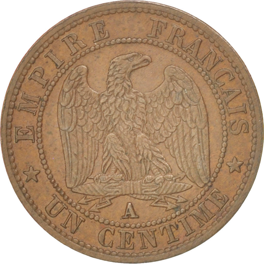 Coin, France, Napoleon III, Napoléon III, Centime, 1857, Paris, AU(55-58)