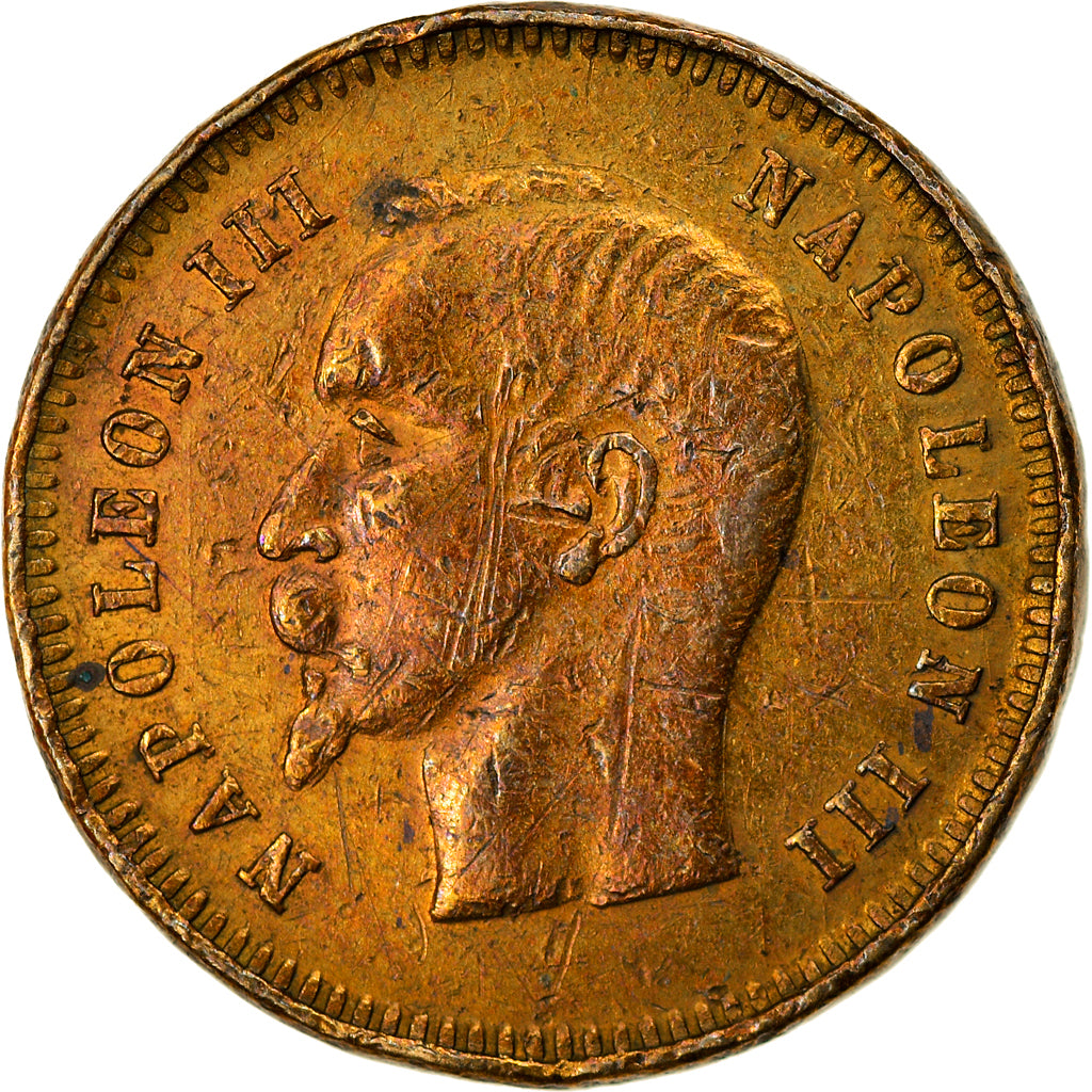 France, Token, Napoléon III, Jeu, La Grotte au Million, VF(20-25), Brass