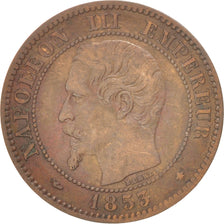 Monnaie, France, Napoleon III, Napoléon III, 2 Centimes, 1853, Strasbourg, TTB
