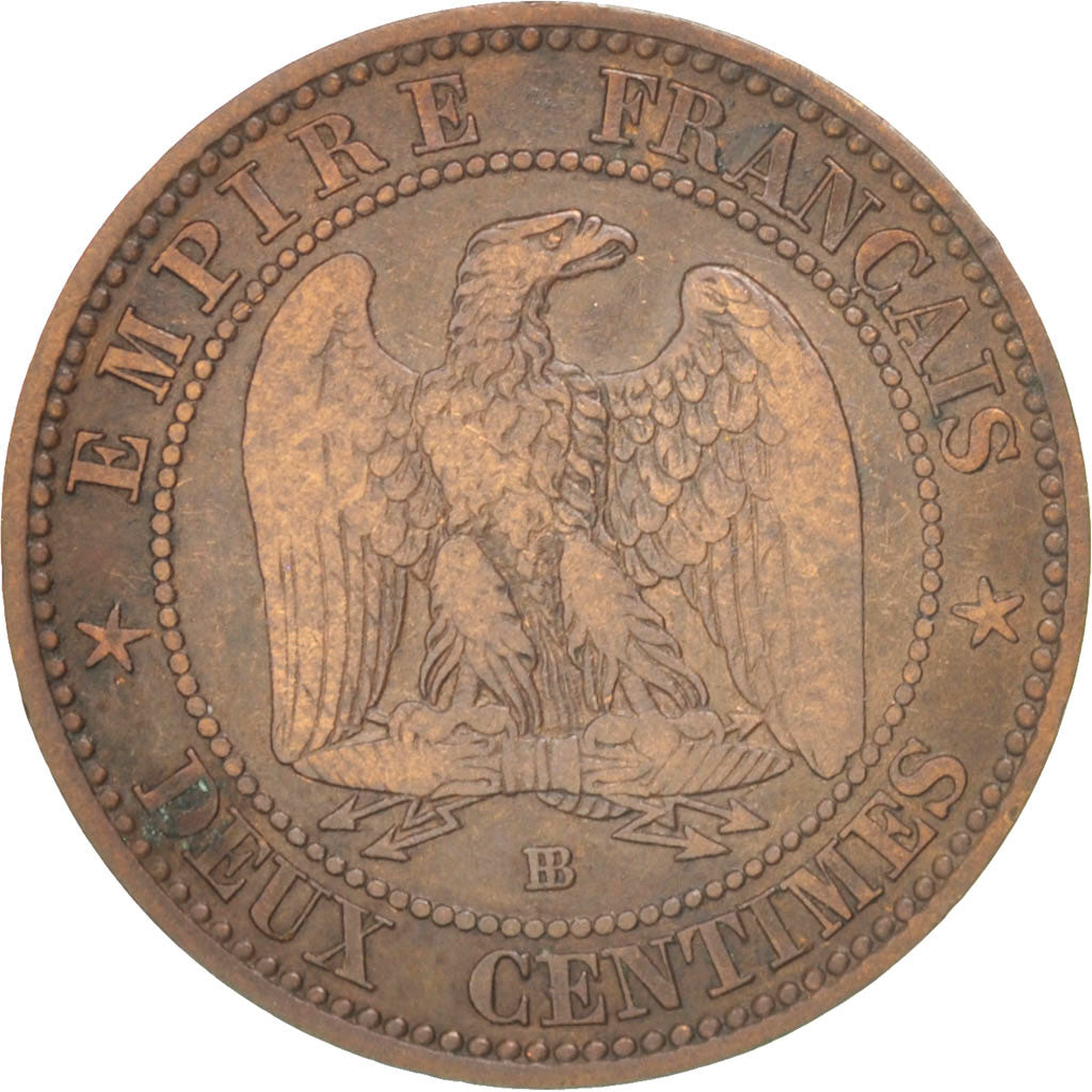 Coin, France, Napoleon III, Napoléon III, 2 Centimes, 1853, Strasbourg