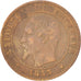 Francia, Napoléon III, 2 Centimes, 1853, Bordeaux, MBC, Bronce, KM:776.5