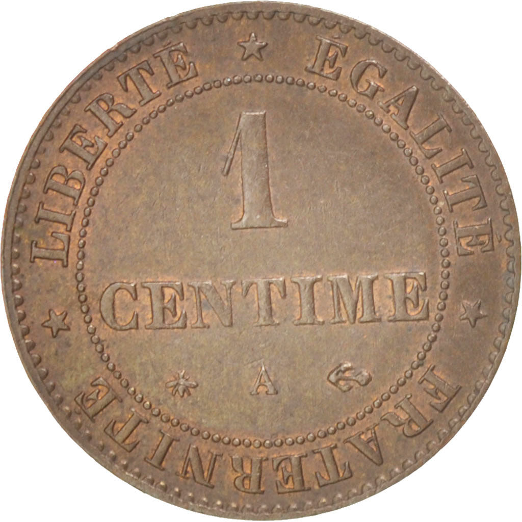 Coin, France, Cérès, Centime, 1874, Paris, AU(50-53), Bronze, KM:826.1