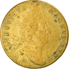 Frankreich, Token, Louis XIV, Chambre aux Deniers, History, 1698, S, Messing