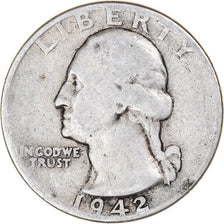 Coin, United States, Washington Quarter, Quarter, 1942, U.S. Mint, Philadelphia