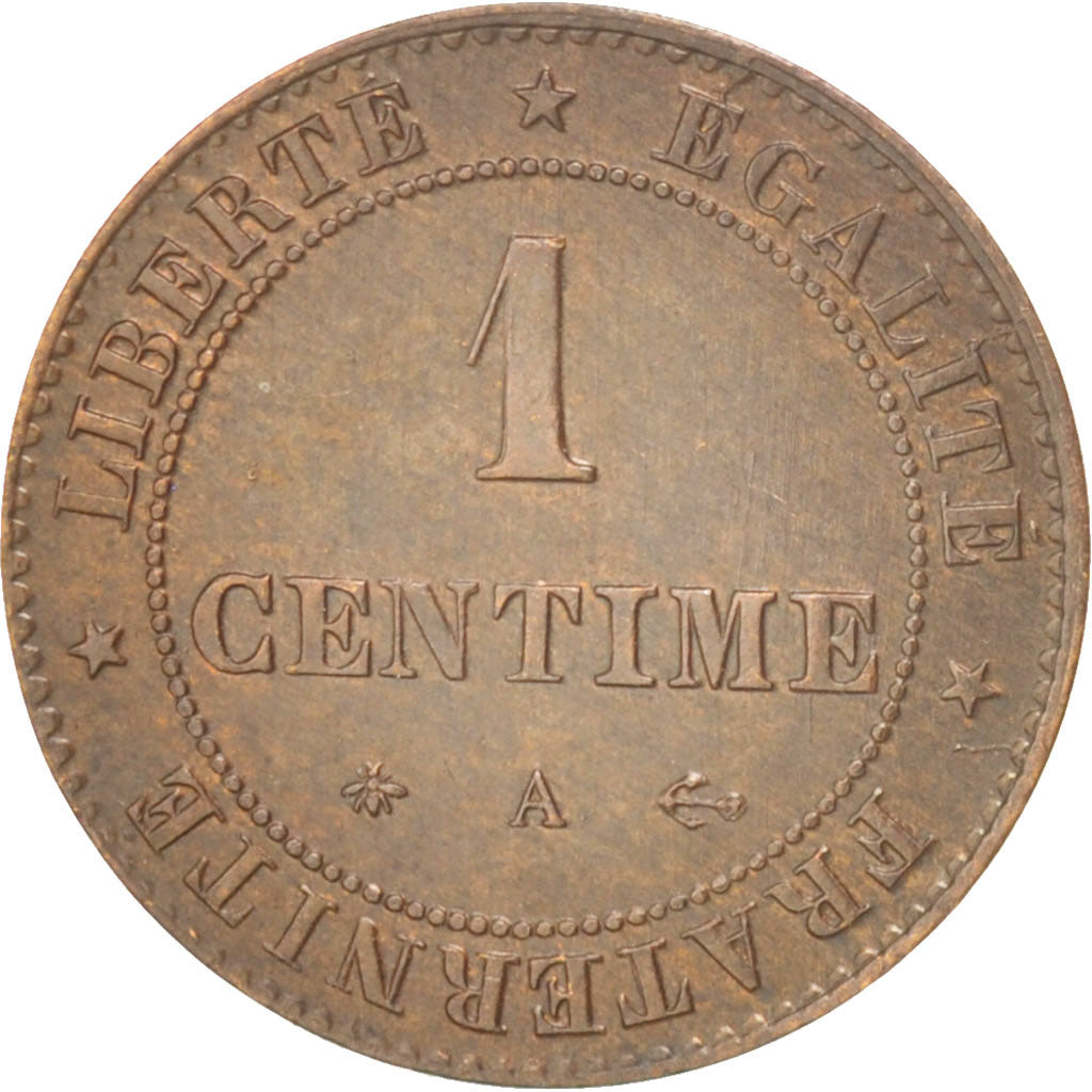 Moneta, Francia, Cérès, Centime, 1875, Paris, BB+, Bronzo, KM:826.1