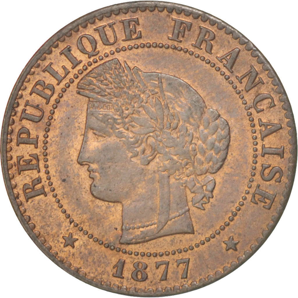 Coin, France, Cérès, Centime, 1877, Paris, AU(55-58), Bronze, KM:826.1