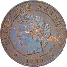 Francia, Cérès, Centime, 1879, Paris, BB+, Bronzo, KM:826.1, Gadoury:88