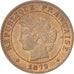 Moneta, Francja, Cérès, Centime, 1879, Paris, MS(60-62), Bronze, KM:826.1