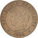 Moneta, Francja, Cérès, Centime, 1884, Paris, AU(50-53), Bronze, KM:826.1