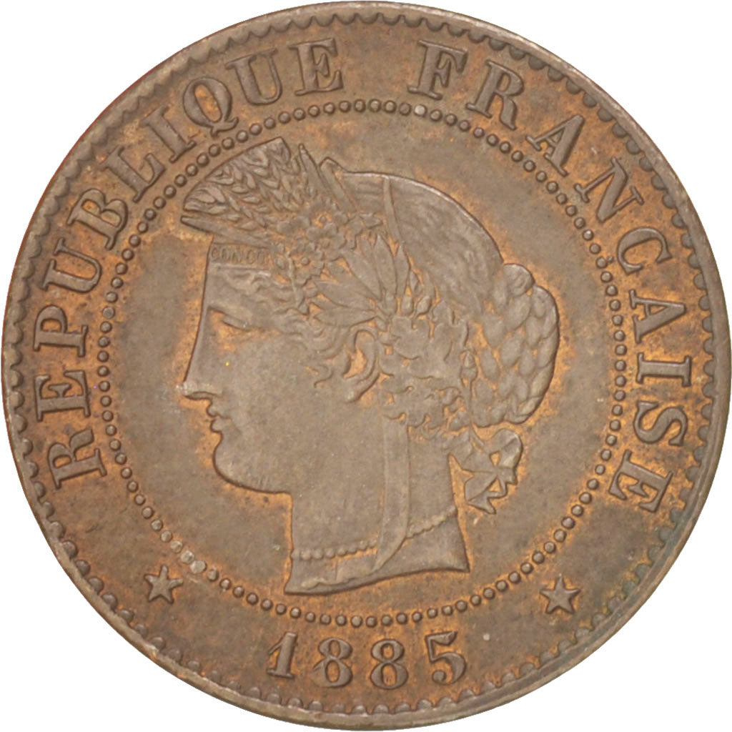 France, Cérès, Centime, 1885, Paris, EF(40-45), Bronze, KM:826.1, Gadoury:88