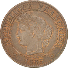 France, Cérès, Centime, 1885, Paris, EF(40-45), Bronze, KM:826.1, Gadoury:88